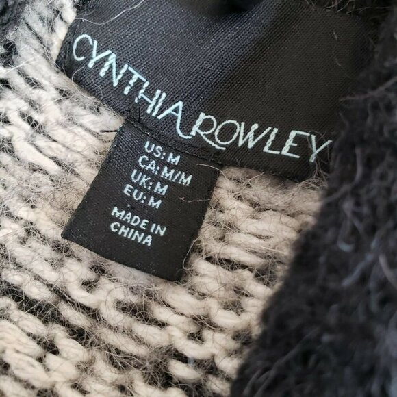 Cynthia Rowley M Alpaca Wool Knee‎ Length Open Front Cardigan Sweater Oversized - Picture 3 of 12